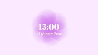 Purple Focus Timer ⏱️ 45 Minutes | Study & Work Productivity Timer 💜