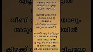 #music  🎶 vazhikatti song in Malayalam lyrics
