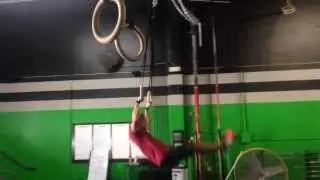Ring Muscle Up Test- 3 UB reps