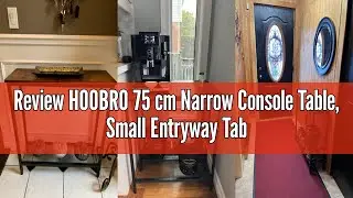 Review HOOBRO 75 cm Narrow Console Table, Small Entryway Table with Shelf, 2 Tier Thin Sofa Table, D