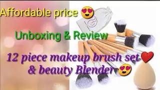 12 Bamboo makeup brush set😍 startmakers#affordable price 😍unboxing&Review