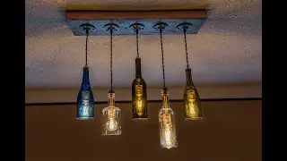 Cut Glass Bottle Light Fixture