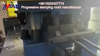 Cabinet hinge automatic making machine soft close hinge forming die #metalstamping #metalforming