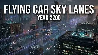 Flying Car Sky Lanes in 2200 (Organized Air Traffic) | Beyond 2200