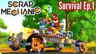 Highly Addictive! Basic Builds & Combat! | Scrap Mechanic Survival Mode | Ep 1
