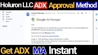 Holuron LLC AdX Approval Method 2026 | Get Google Ad Manager & AdX Approval Easily 
