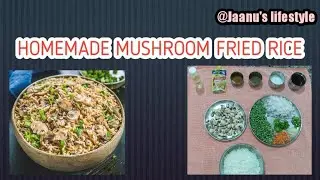 Homemade Mushroom fried rice 🤩#foodvlog #quickrecipe #tastyrecipes#mushroom