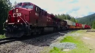 CP 8937 Leads CP 112 (Intermodal) East At Stephen, CP Laggan Subdivision.