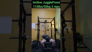 3x 110lbs/50kg incline JugglePress #pr #lifting #juggling #powerlifting #shenanigans