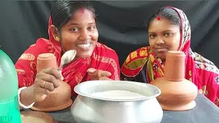 Dahi Lassi Eating Challenge । Tasty Summer Drink Doi Lossi Khabar Competition
