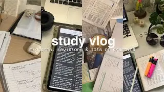 study vlog ೀ⋆｡˚midterms week, realistic morning routine, cramming, productive days
