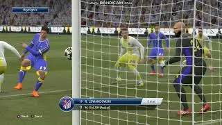 SHOT GOL R.LEWANDOWSKI KE GAWANG MERSEYSIDE BLUE