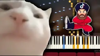Cat Vibing to RASPUTIN Meme - Piano