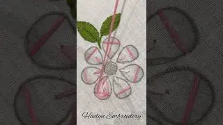 Beautiful Flower Embroidery Pattern | Easy Hand Embroidery Tutorial | Haelyn Embroidery #shorts #diy