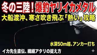 【越喜来周辺のヤリイカメタルスッテ】アタリを出す誘いとフォールパターン
