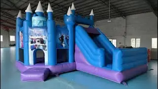 Factory Custom Frozen Bouncy Castle Princess Bounce House Combo Jumping Castle With Slide for Sale