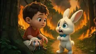 Fire🔥 A Crying Bunny🐰 Asks a Boy for Help!   #HelpAnimals #Bunny #rabbitrescue #rabbit #bunnyrescue
