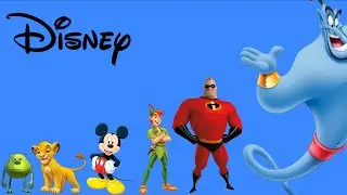 Disney Characters Size Comparison