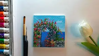 Beautiful Place To See The Sea | Beautiful Natural Art | Arch Overlooking Sea Painting😜.