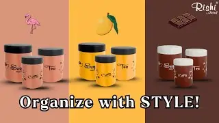 Stainless Steel Tea, Coffee & Sugar Container | Storage Jars with Elegant Colors, for Home & Gifting
