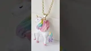 rainbow unicorn necklace #jewelry #fashion #necklace
