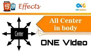 #css Effect All Center in body| AKG Brothers