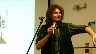 Kieran Turner of AidConvoy speaks at Friendship Cafe about Gaza Convoy experience, Glos, Feb 6, 2010