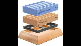 -Sharp Pebble Sharpening Stones for Wood Carving Tools-Two Whetstones Grit 400 & 1000 Gouge Sharpen