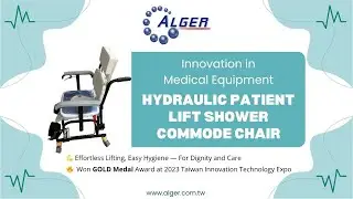 Hydraulic Patient Lift Shower Commode Chair for bathing and toileting special for overweight patient