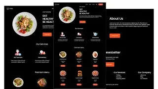 Complete Responsive Food / Restaurant Website Design Using HTML / CSS / JAVASCRIPT  | Step By Step