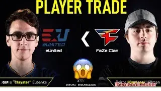 FaZe Clayster traded to eU