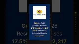GAIL Q2 FY26: PAT выросла на 17,5% в квартальном исчислении до ₹2217 крор с сильным последователь...