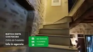 Rustico panoramico ristrutturato con piscina