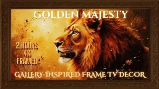 Golden Majesty 4K | Lion Oil Painting for Frame TV | TolgArt Studio