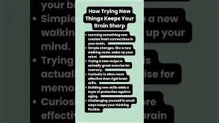 Trying New Things Keeps Your Brain Sharp #seniorhealthtips #seniorwellness