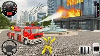 911 Fire Truck Rescue Simulator - Emergency Firefighter  Officer On Duty Driver: Simulator Gameplay 