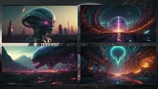 Exploring the Unknown: Alien Worlds Unveiled in AI Art! 👽🌌