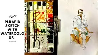How to do rapid sketch with watercolour/ rapid sketch kaise Kare #rapidsketch #watercolour