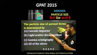 AEROSOL | PARTICLE  DETERMINATION METHODS #shorts #gpat2023 #niperexam