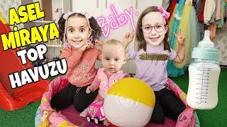 BAHAR VE BANU ALYA İLE ASEL MİRA TOP HAVUZUNDA OYNADI !! ASEL MİRA ÇOK SEVDİ !!