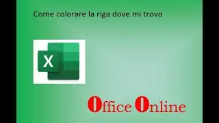 Evidenziare con un colore una riga di Excel