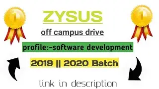 ZYCUS  OFF Camaps Recruitment process 2021 Batch || apply fresher condidate