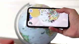 Nightlight Kids' Globe with AR APP show geography, Animals, Landmarks, Planets and dinosaurs.