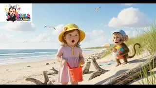 🏖️👧🐒 Bella & Monkey's Beach Adventure Ep 4 | Ocean Learning, Sea Life & Water Safety | Kids Video