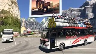 🔴 One mistake and game over 😨 Overloaded Bus on Deadliest Road Part 2 😱 | ETS2 Live kiraakplayz !