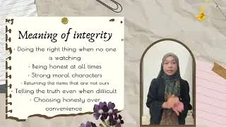 LCC400: ASSESSMENT TWO DEMONSTRATIVE SPEECH ( Integrity Begins With You )