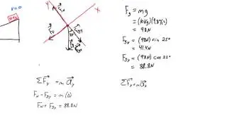 Challenge forces problem with an incline, static friction, and kinetic friction