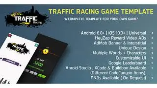 Traffic Racing IAP + AdMob Ads + HeyZap Reward Video Buildbox 2.2.8 Project | Codecanyon Scripts