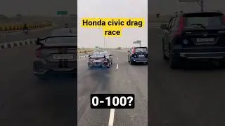 Honda civic drag race 🏁#car #share #best #viral #youtubeshorts #youtube #dragrace #acceleration &hearts;️