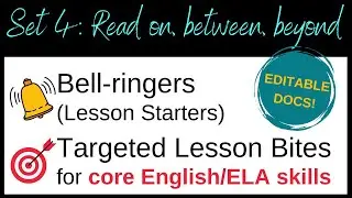 Bell ringers for core ELA/English skills - Reading on, between and beyond the lines